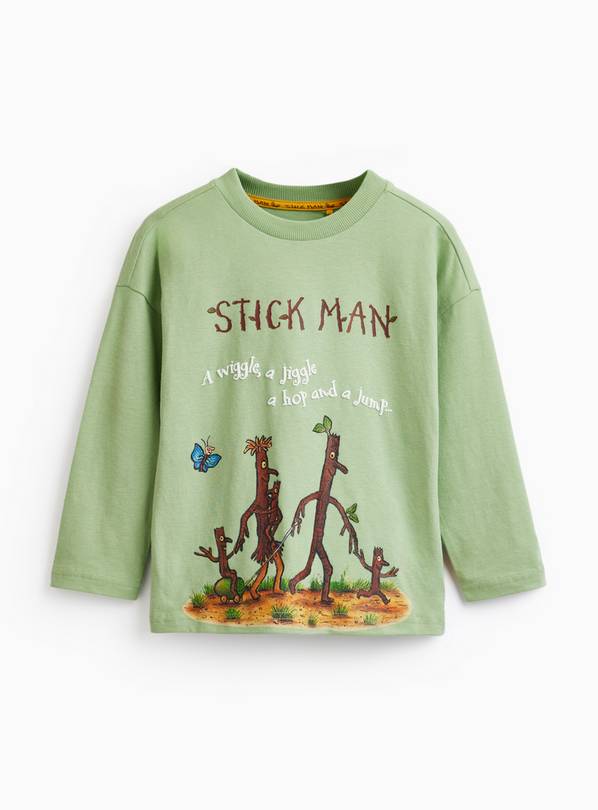 Green Stick Man Print Long Sleeve Tee 1-2 years
