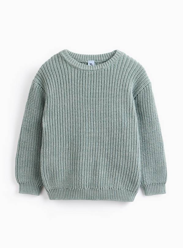 Teal Knitted Crew Neck Jumper 3-4 years