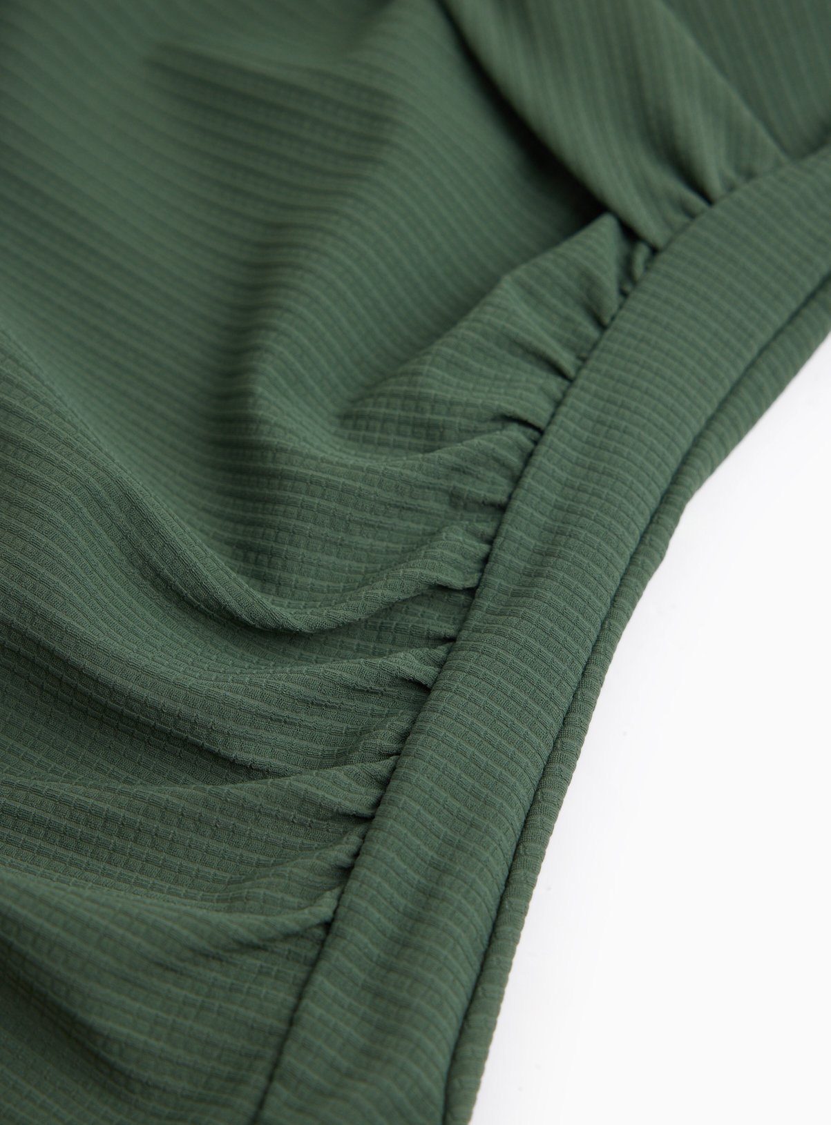 Khaki Textured Low Leg Swimsuit 20 - Image 4 thumbnail