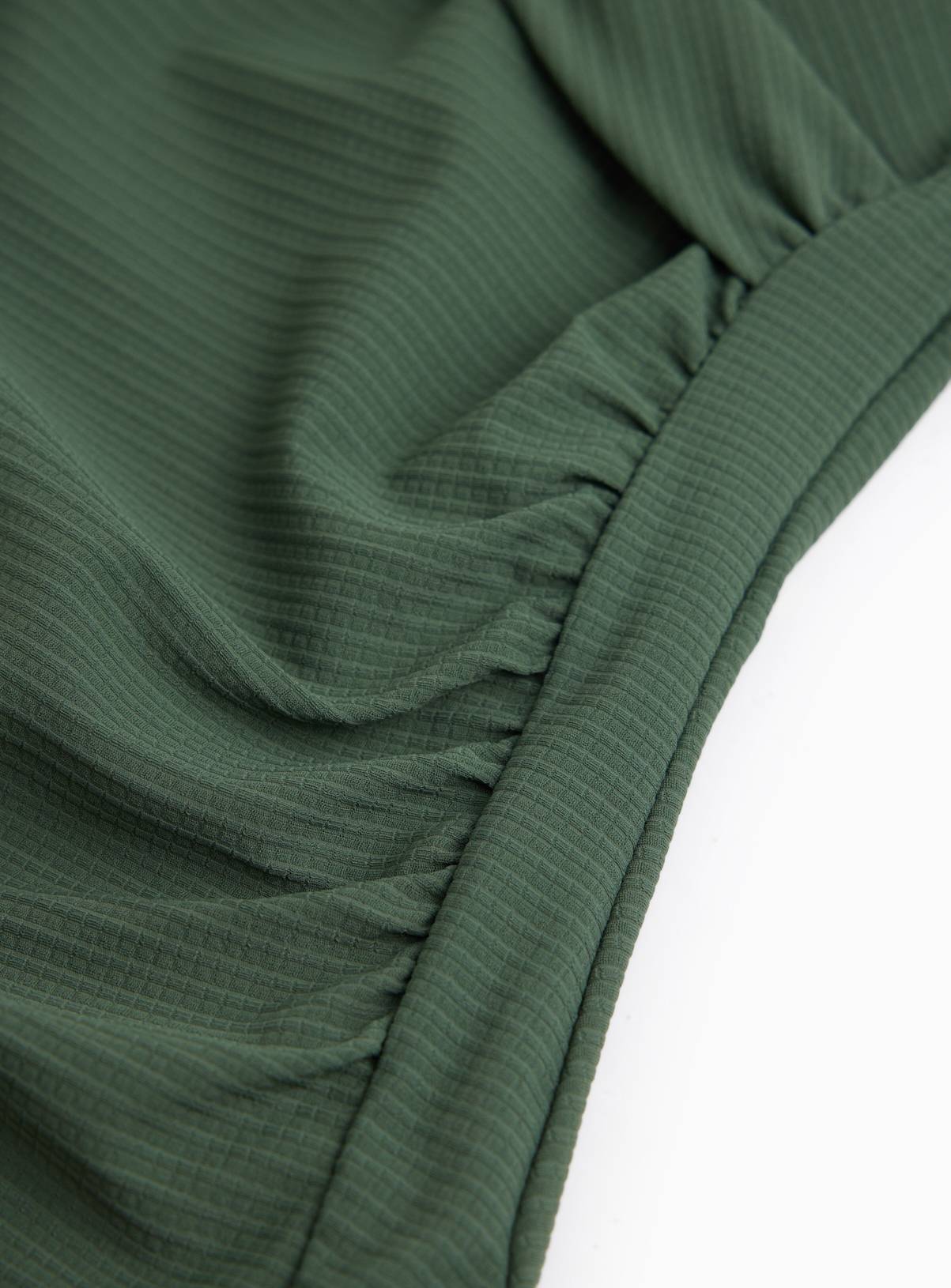 Khaki Textured Low Leg Swimsuit 20 - Image 4