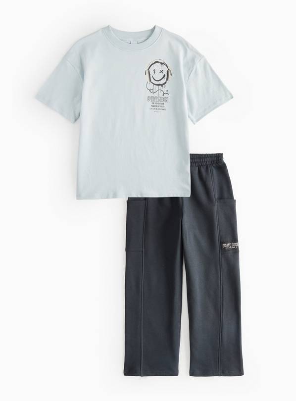 Smiley Print T-Shirt & Joggers Set 6 years
