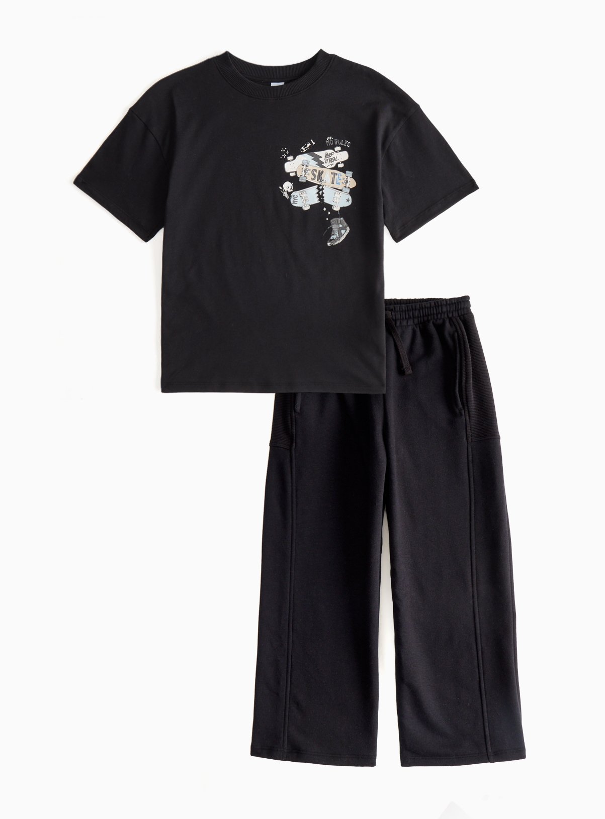 Grey Grey Skate Graphic T-Shirt & Joggers Set - Tu by Sainsbury's