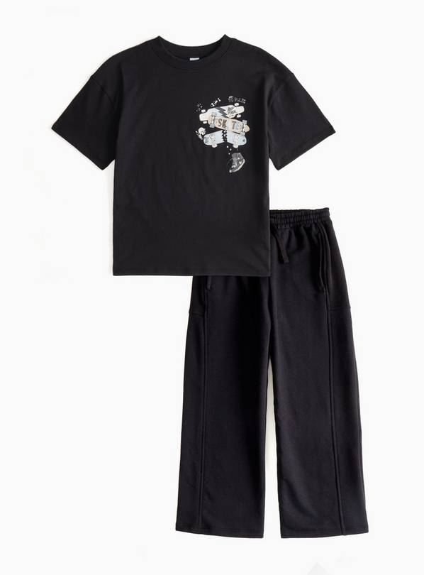 Skate Graphic T-Shirt & Joggers Set 11 years