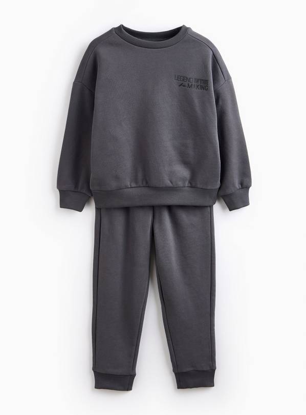 Charcoal Crew Neck Sweat Set 8 years