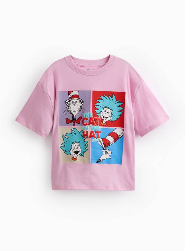 Pink Cat In The Hat Graphic T-Shirt 7 years