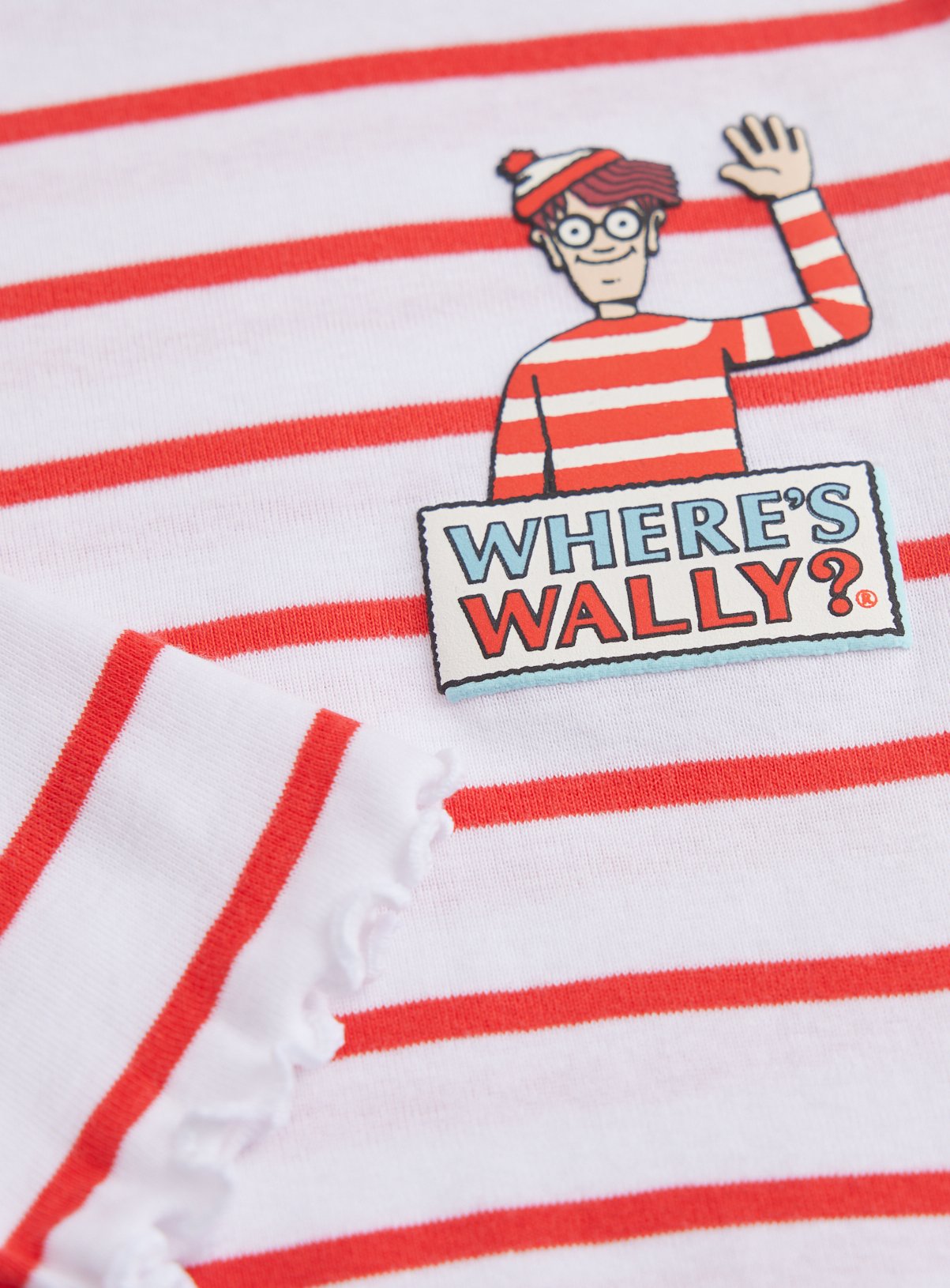 Red Stripe Where's Wally Graphic Long Sleeve Top 11 years - Image 2 thumbnail