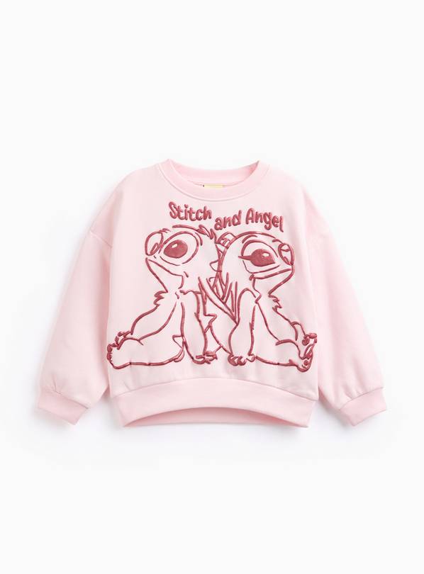 Pink Stitch & Angel Sweatshirt 9 years