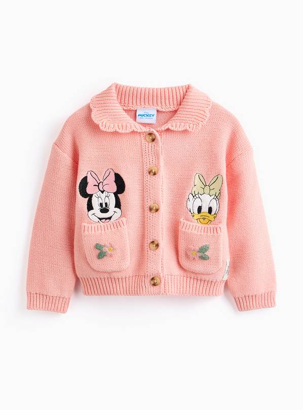 Pink Minnie & Daisy Print Cardigan 3-4 years