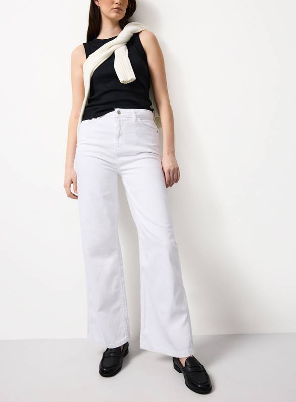 White Wide Leg Jeans 16L