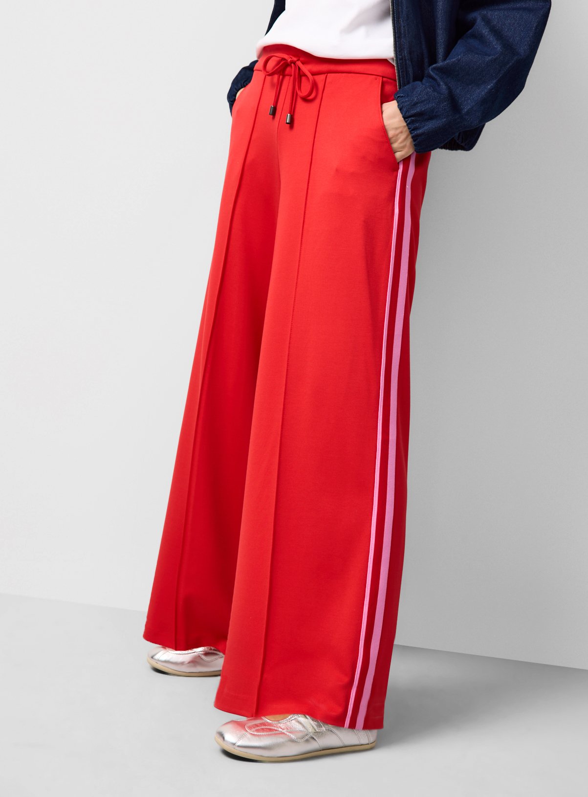 Red Ponte Side Stripe Co-ord Trousers 24 - Image 2 thumbnail