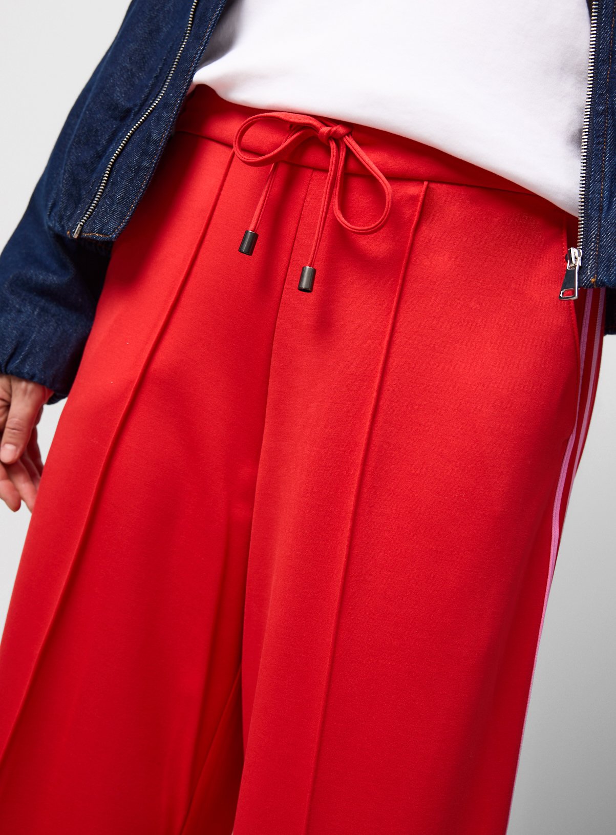 Red Ponte Side Stripe Co-ord Trousers 24 - Image 3 thumbnail