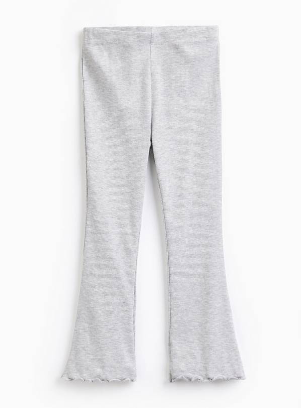 Grey Ribbed Flared Leggings 5-6 years