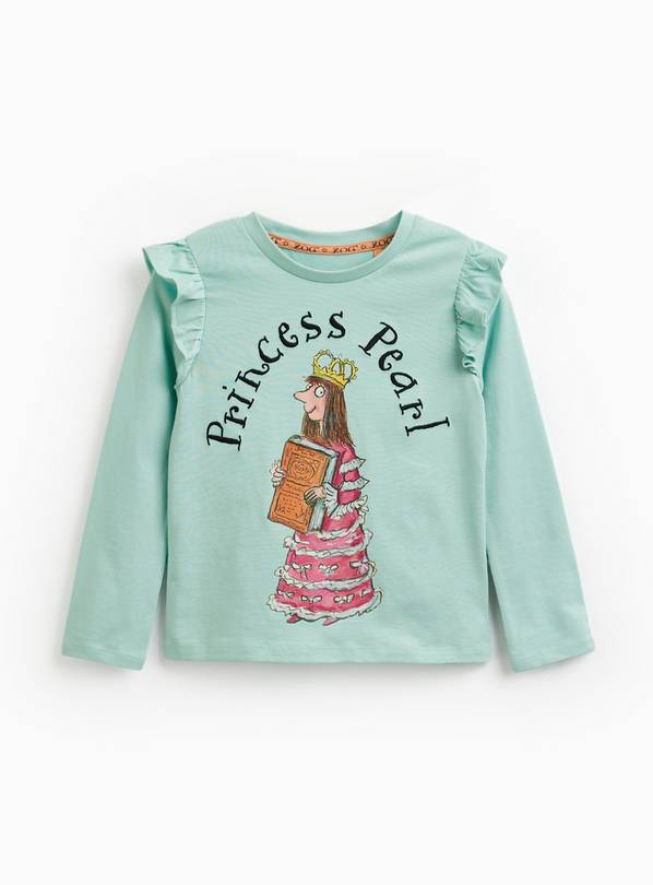 Green Princess Pearl Graphic Long Sleeve Tee 5-6 years