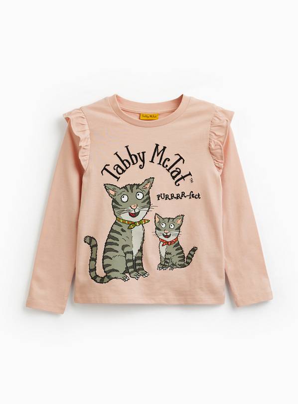 Pink Tabby McTat Graphic Long Sleeve Tee 6-7 years