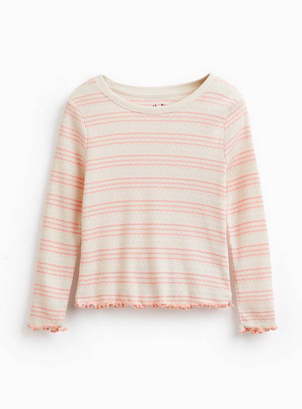 Stripe Pointelle Long Sleeve Top 3-4 years