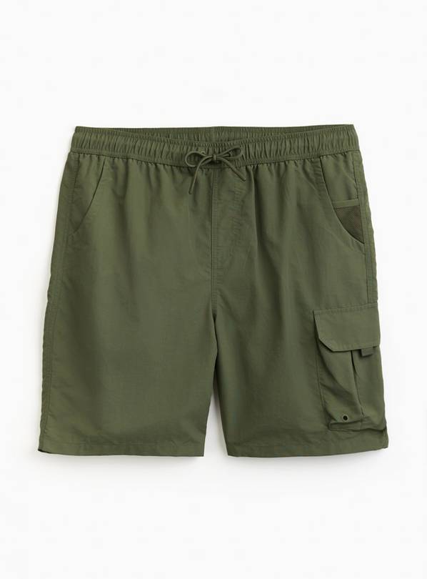 Khaki Cargo Style Swim Shorts XXL