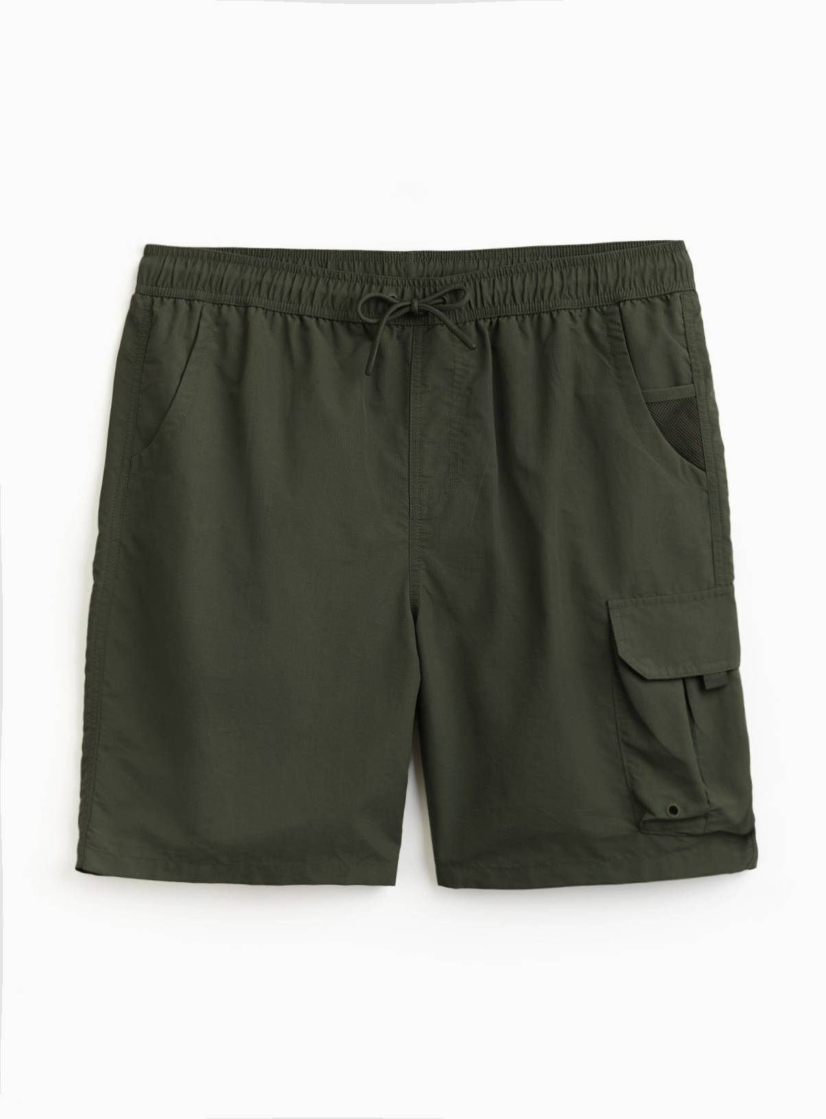 Khaki Cargo Style Swim Shorts XXL - Image 2