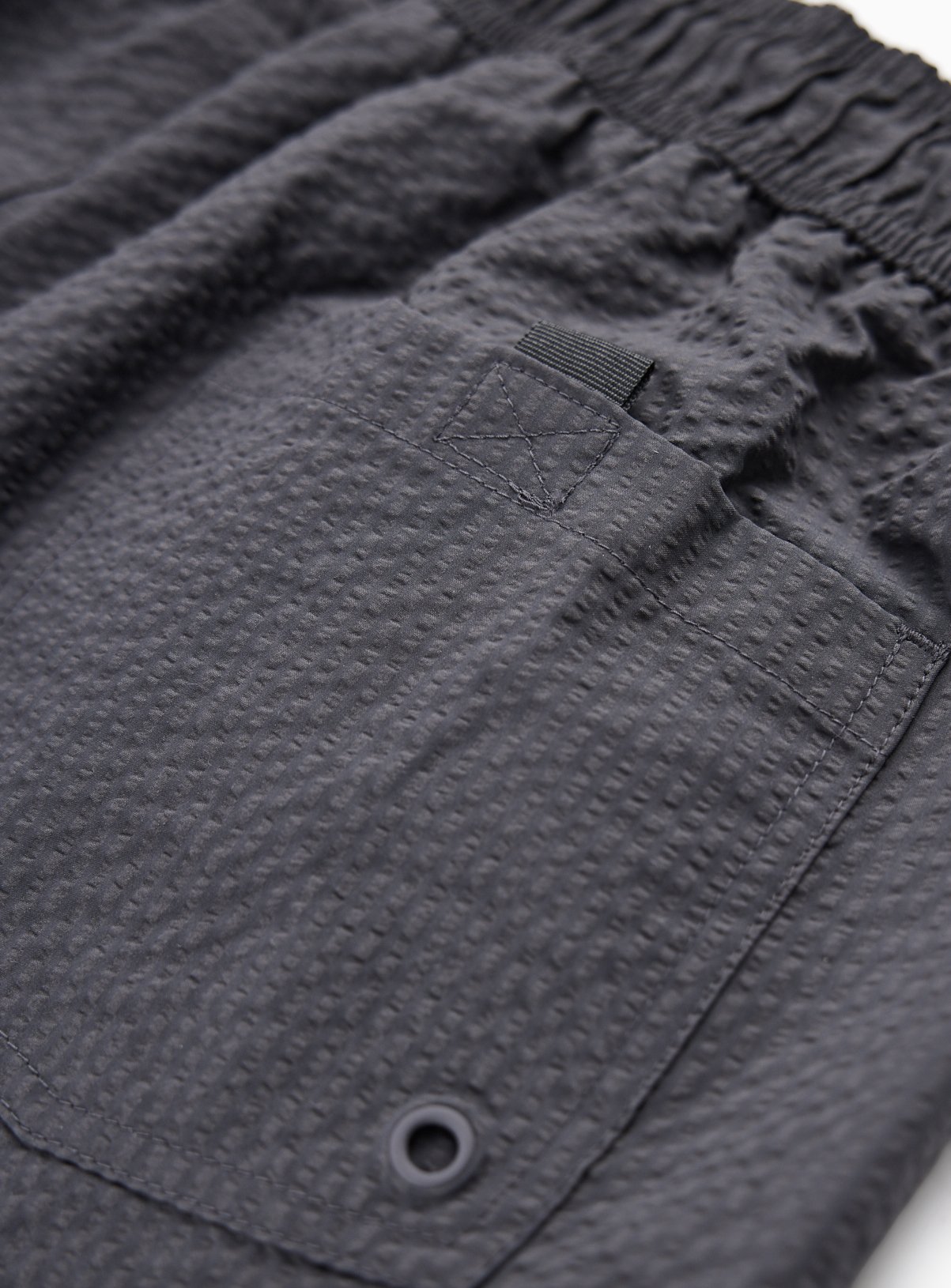 Grey Seersucker Woven Swimming Shorts M - Image 3 thumbnail