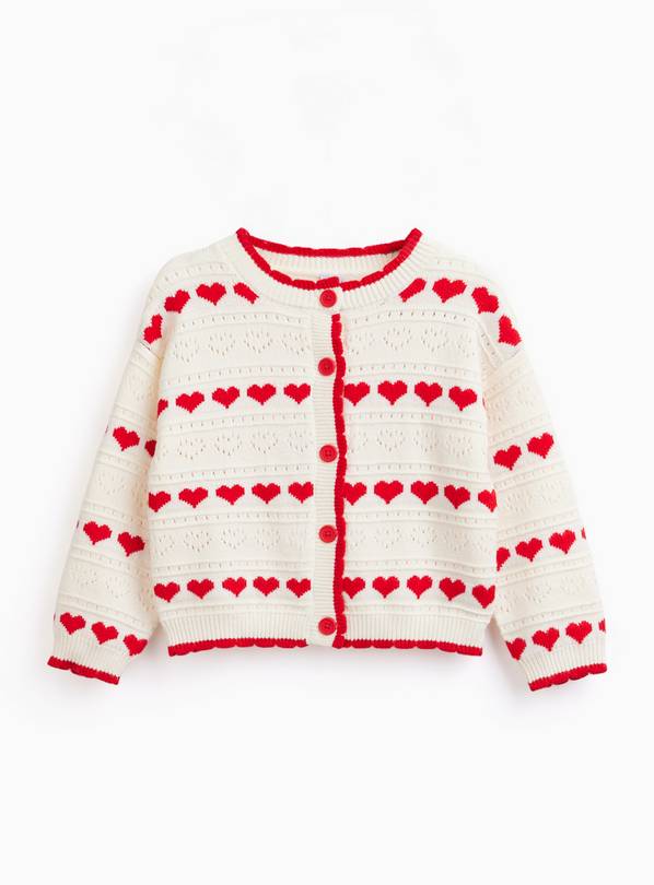 Mini Me Valentine's Heart Print Cardigan 2-3 years