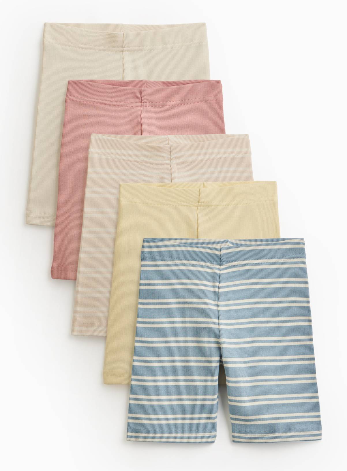 Striped Cycling Shorts 5 Pack 13 years - Image 1