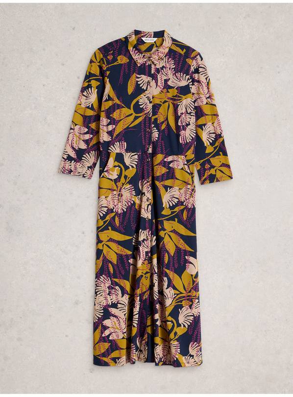 WHITE STUFF Rua Jersey Shirt Dress 12