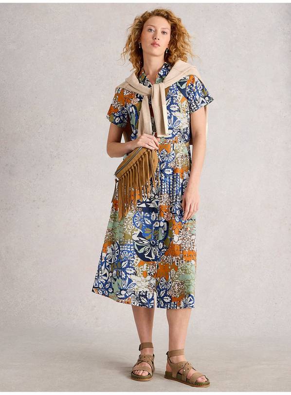 WHITE STUFF Rua Jersey Shirt Dress 14