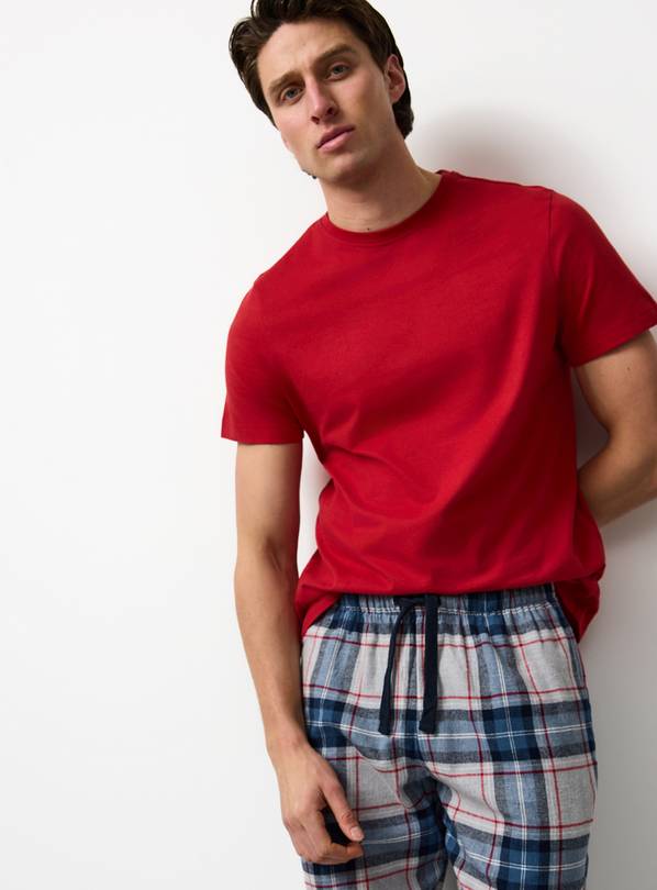 Red & Checked Pyjama Set L