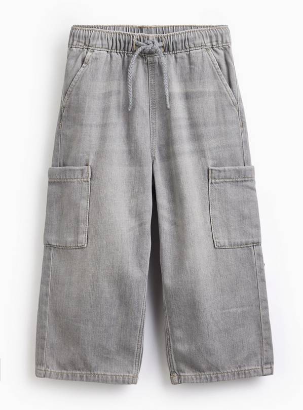 Grey Wide Leg Woven Trousers 4-5 years