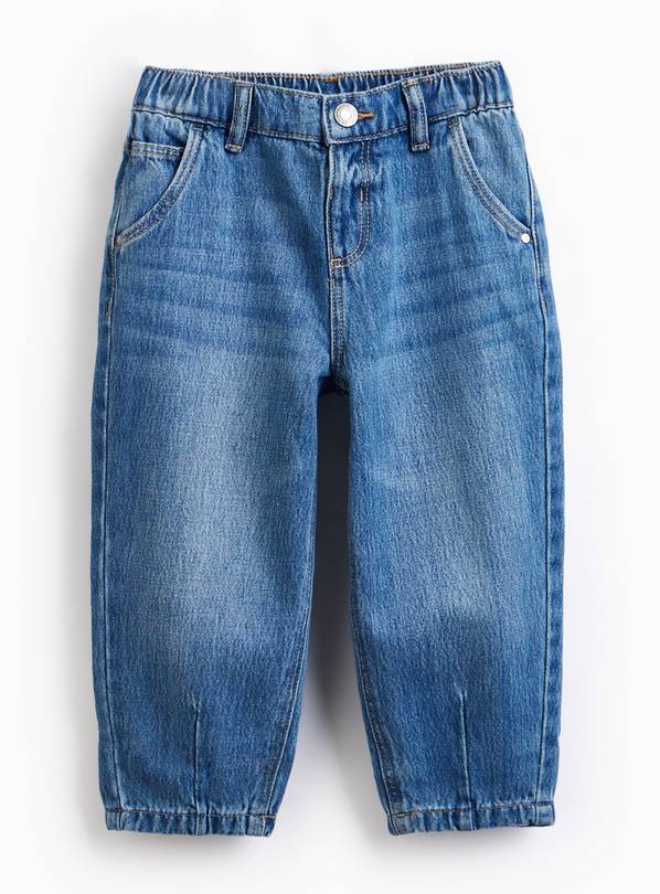 Blue Stonewashed Denim Barrel Leg Jeans 6-7 years