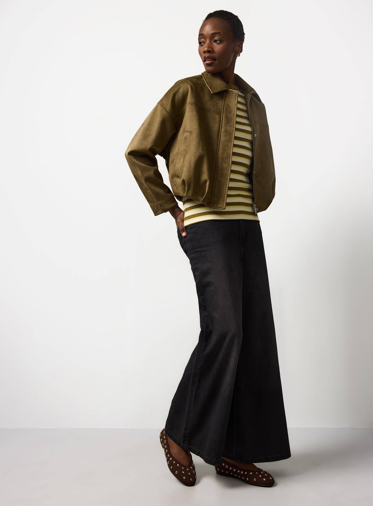 The Khaki Bubble Hem Jacket XL - Image 2