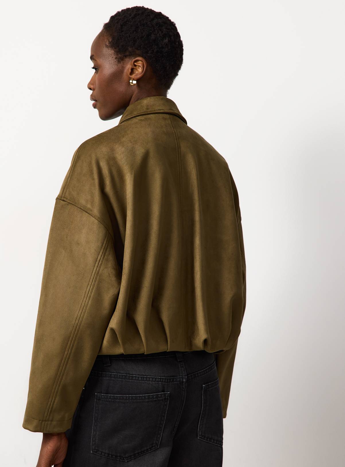 The Khaki Bubble Hem Jacket XL - Image 4