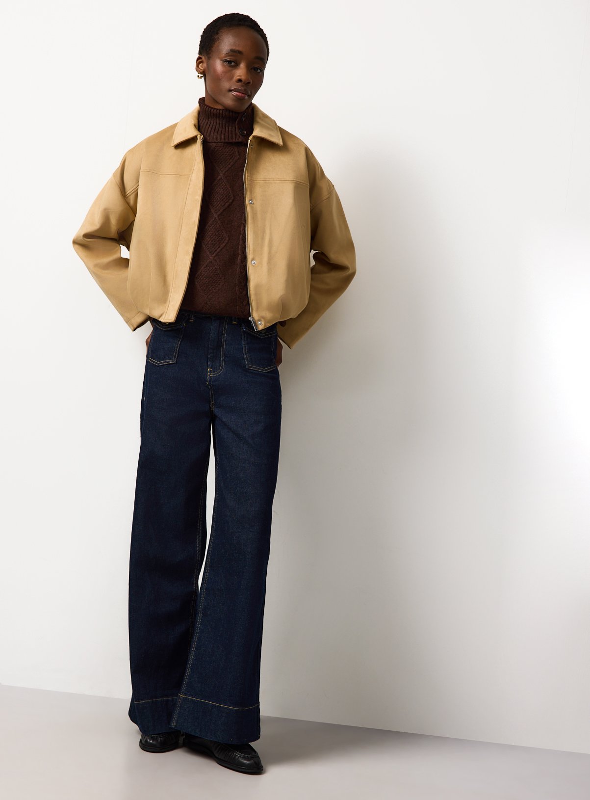 The Tan Bubble Hem Jacket XL - Image 3 thumbnail