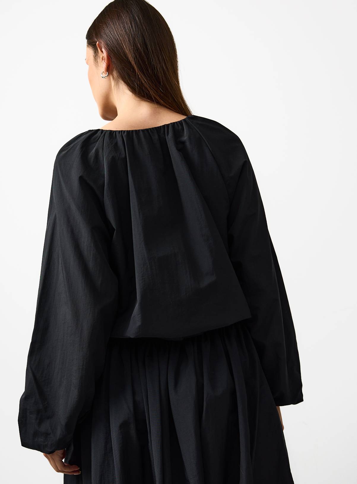 Black Co-ord Bubble Hem Blouse 22 - Image 4