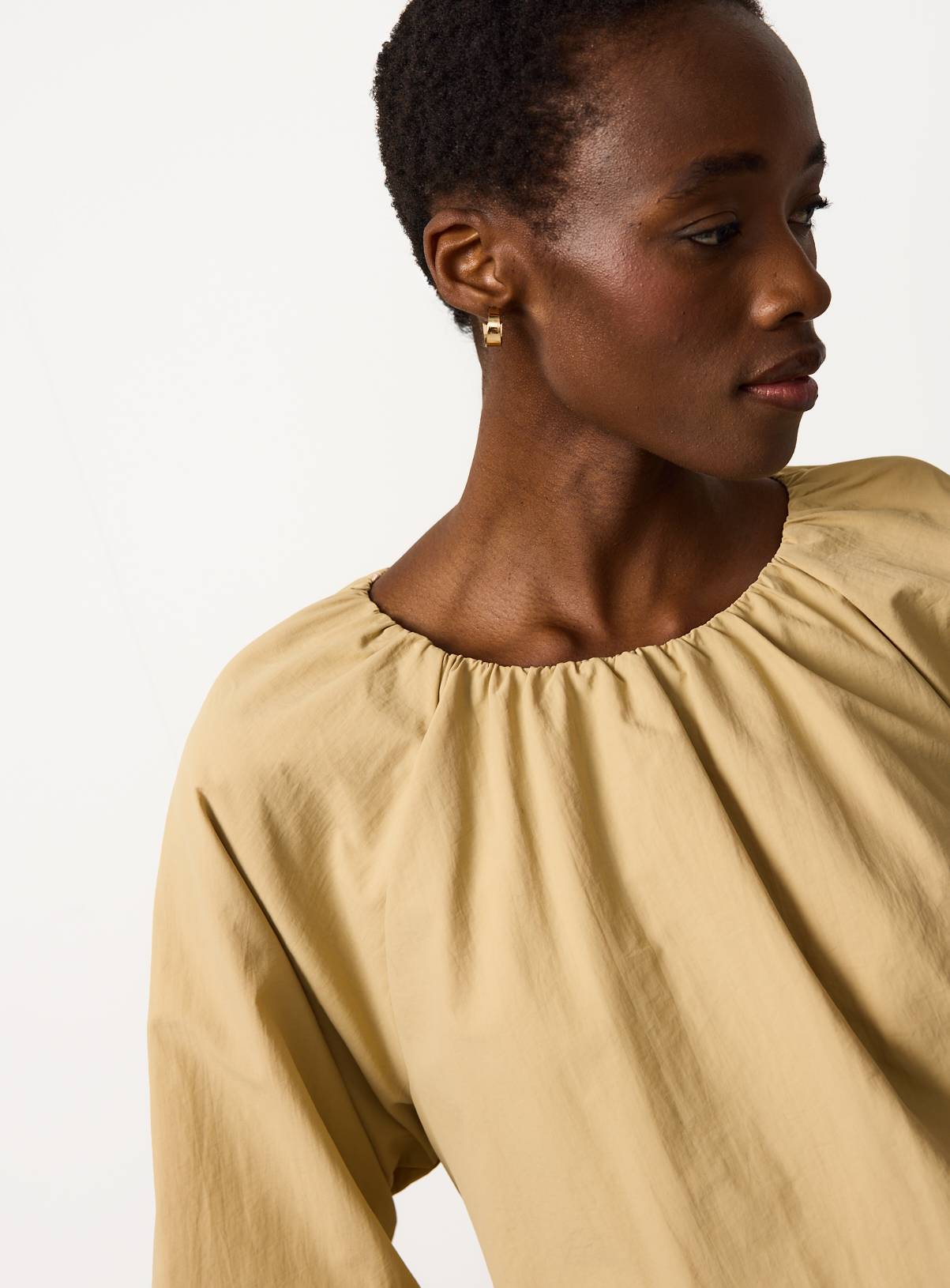 Neutral Co-ord Bubble Hem Blouse 16 - Image 2