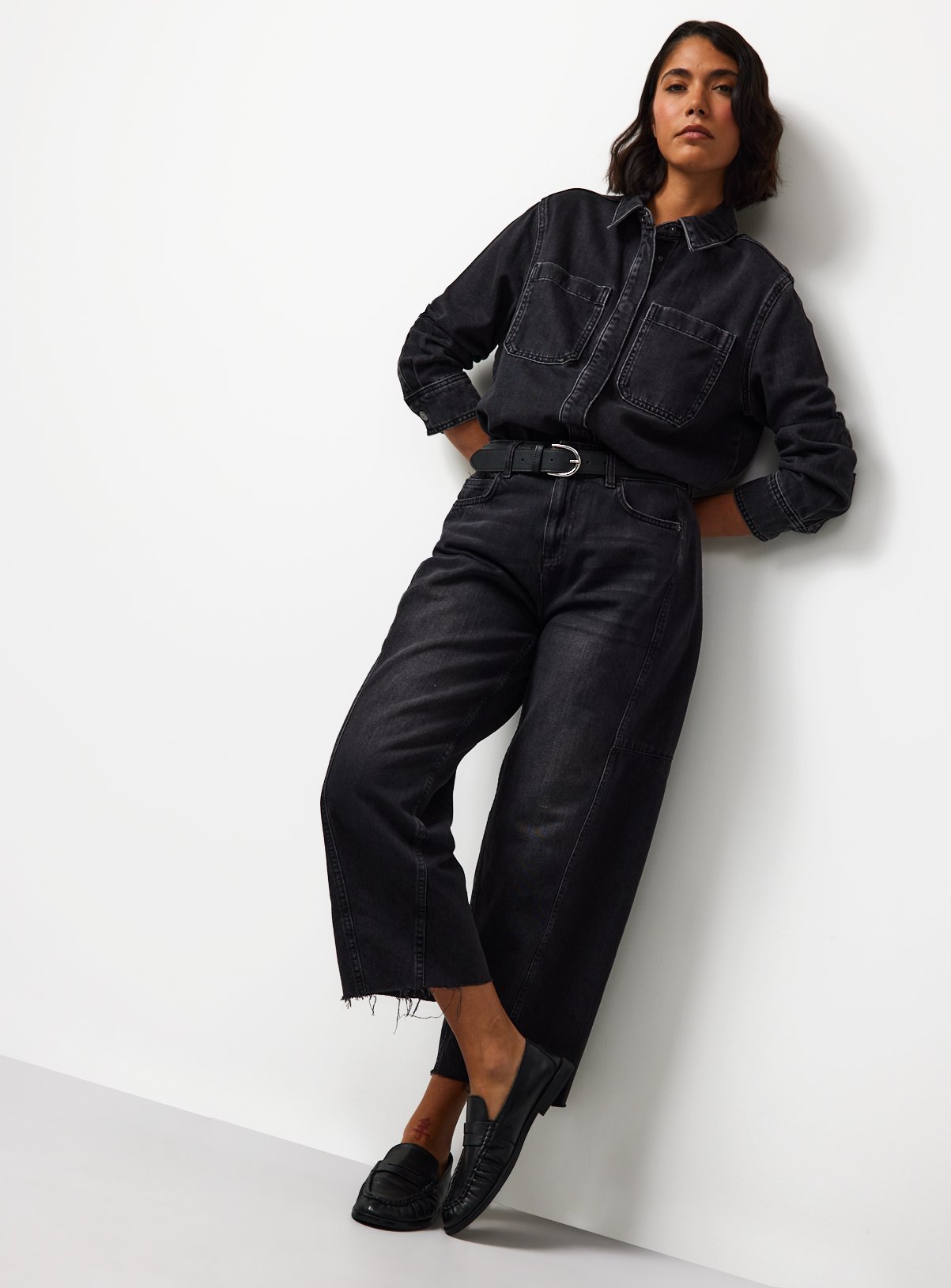 Washed Black Denim Co-ord Shirt 20 - Image 2 thumbnail