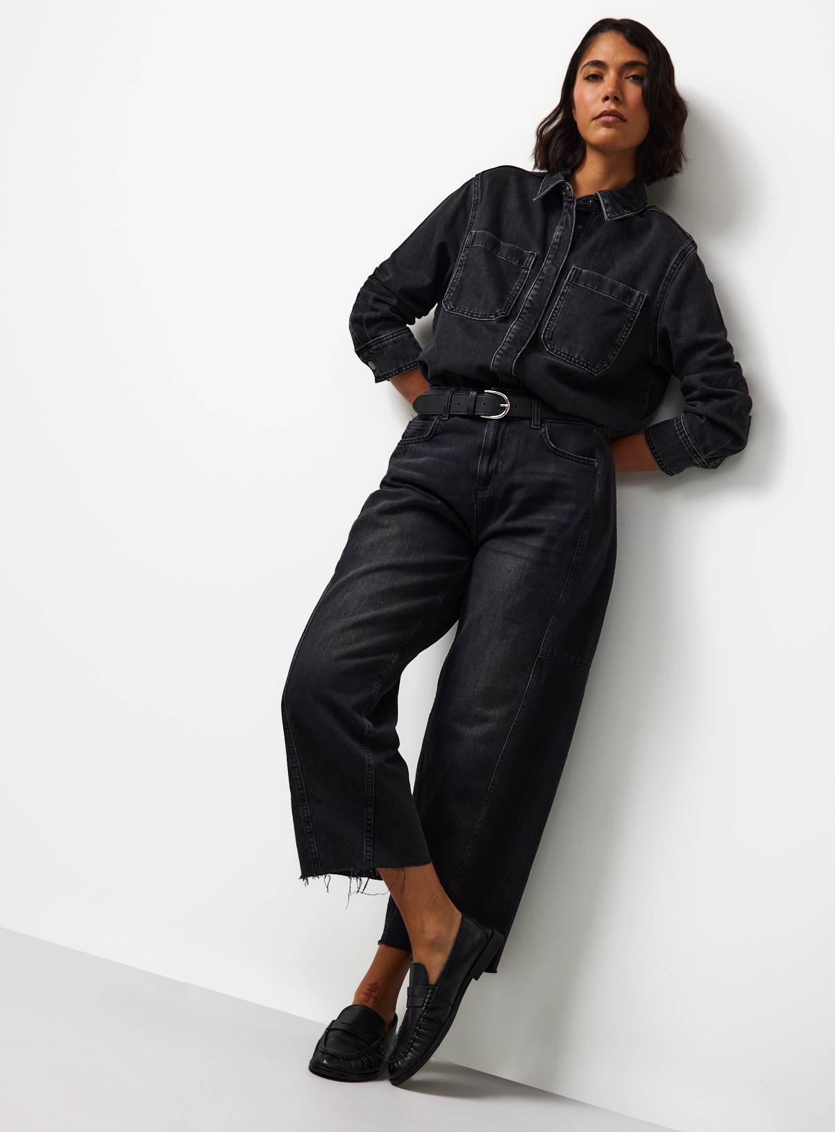 Washed Black Denim Co-ord Shirt 20 - Image 2