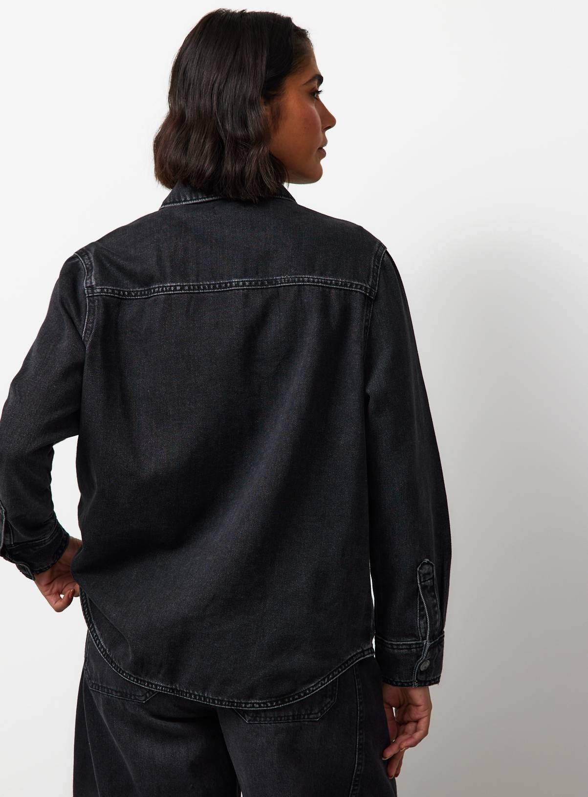 Washed Black Denim Co-ord Shirt 20 - Image 4