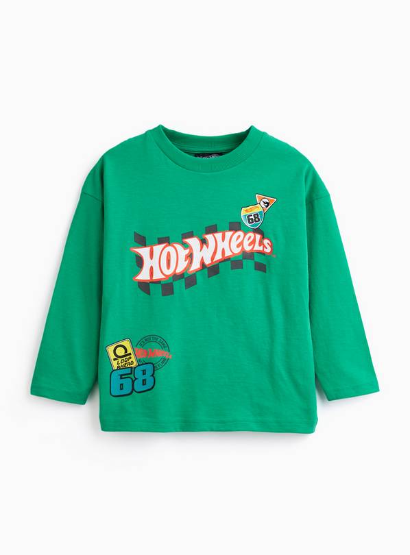 Green Hot Wheels Long Sleeve T-Shirt 2-3 years