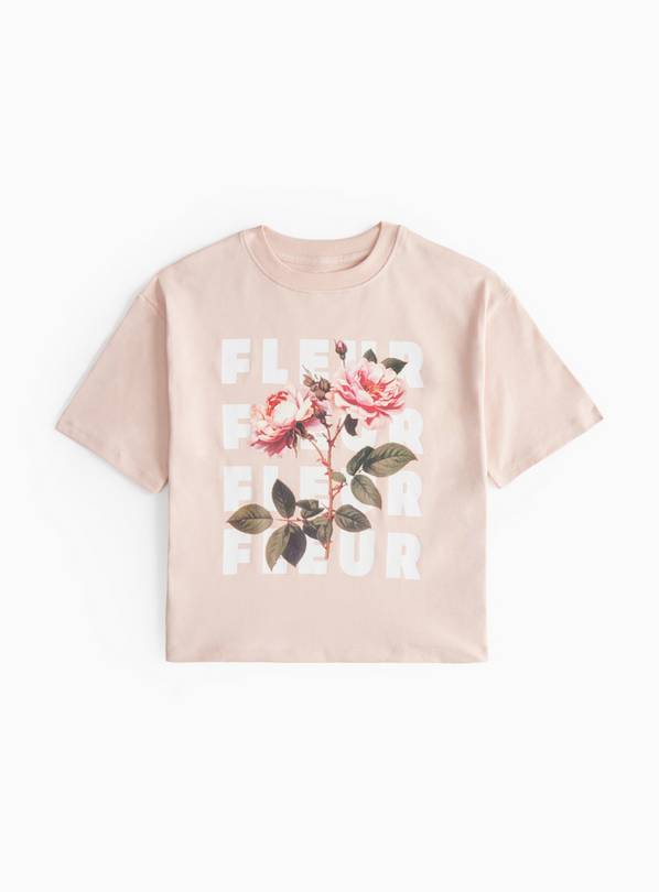 Mini Me Pink Fleur Graphic T-Shirt 14 years