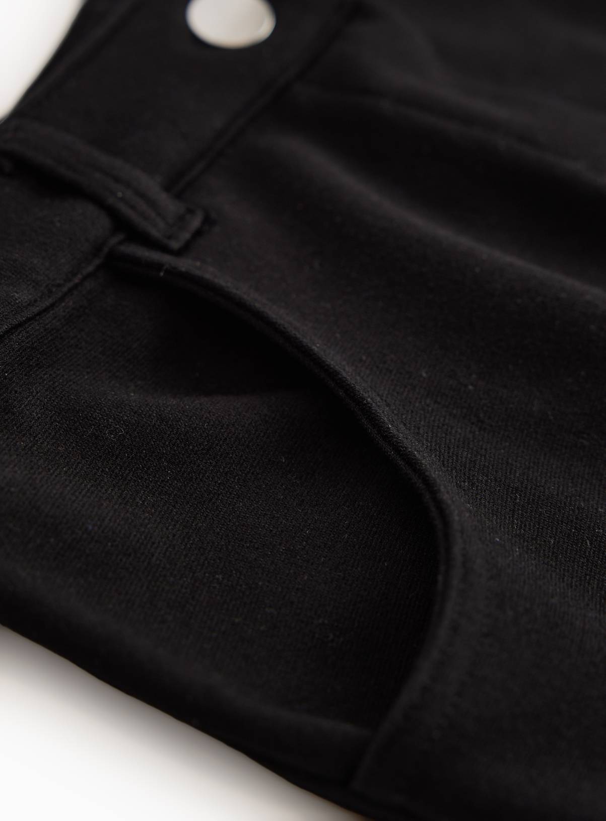 Black Denim Style Slim Fit Trousers 11 years - Image 4