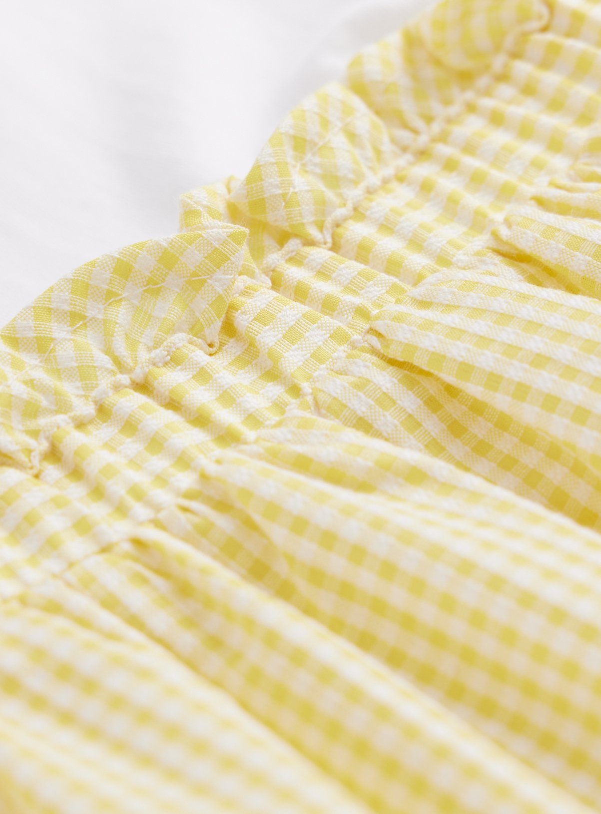 Yellow Gingham Cotton Blend Twofer Dress 6 years - Image 2 thumbnail