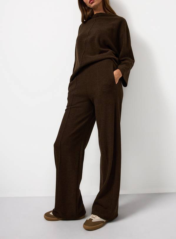 Brown Soft Touch Wide Leg Co-ord Trousers XXL
