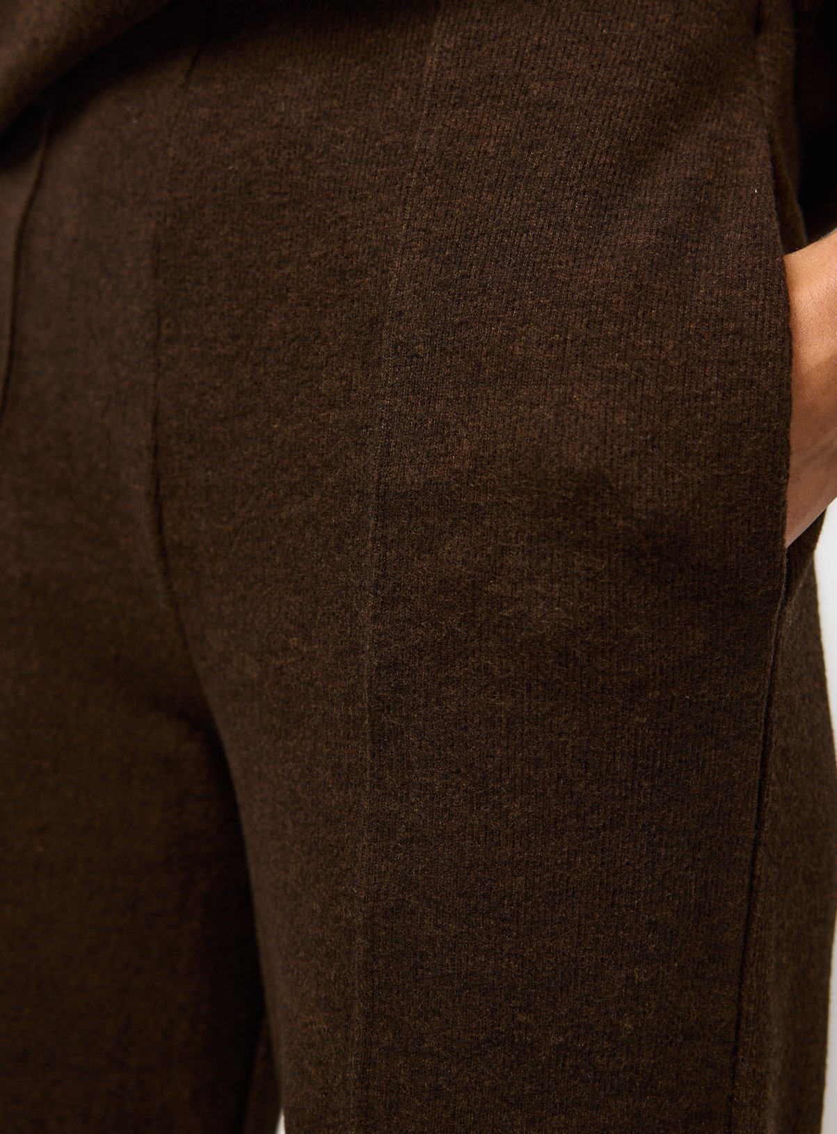 Brown Soft Touch Wide Leg Co-ord Trousers L - Image 2 thumbnail