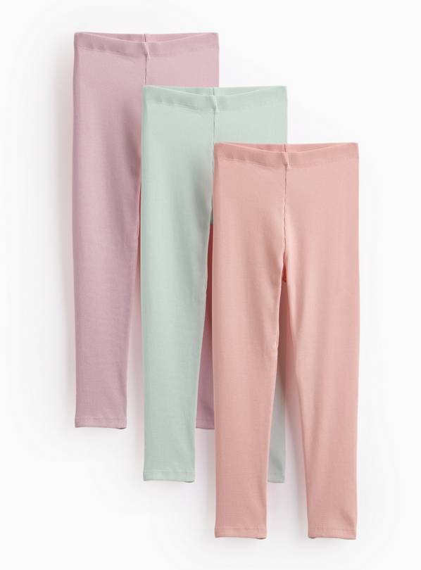 Bright Striped Ribbed Leggings 5 Pack 11 years