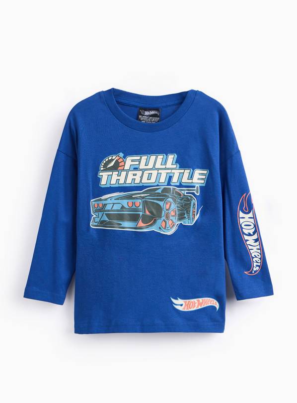 Blue Hot Wheels Long Sleeve Tee 1-2 years