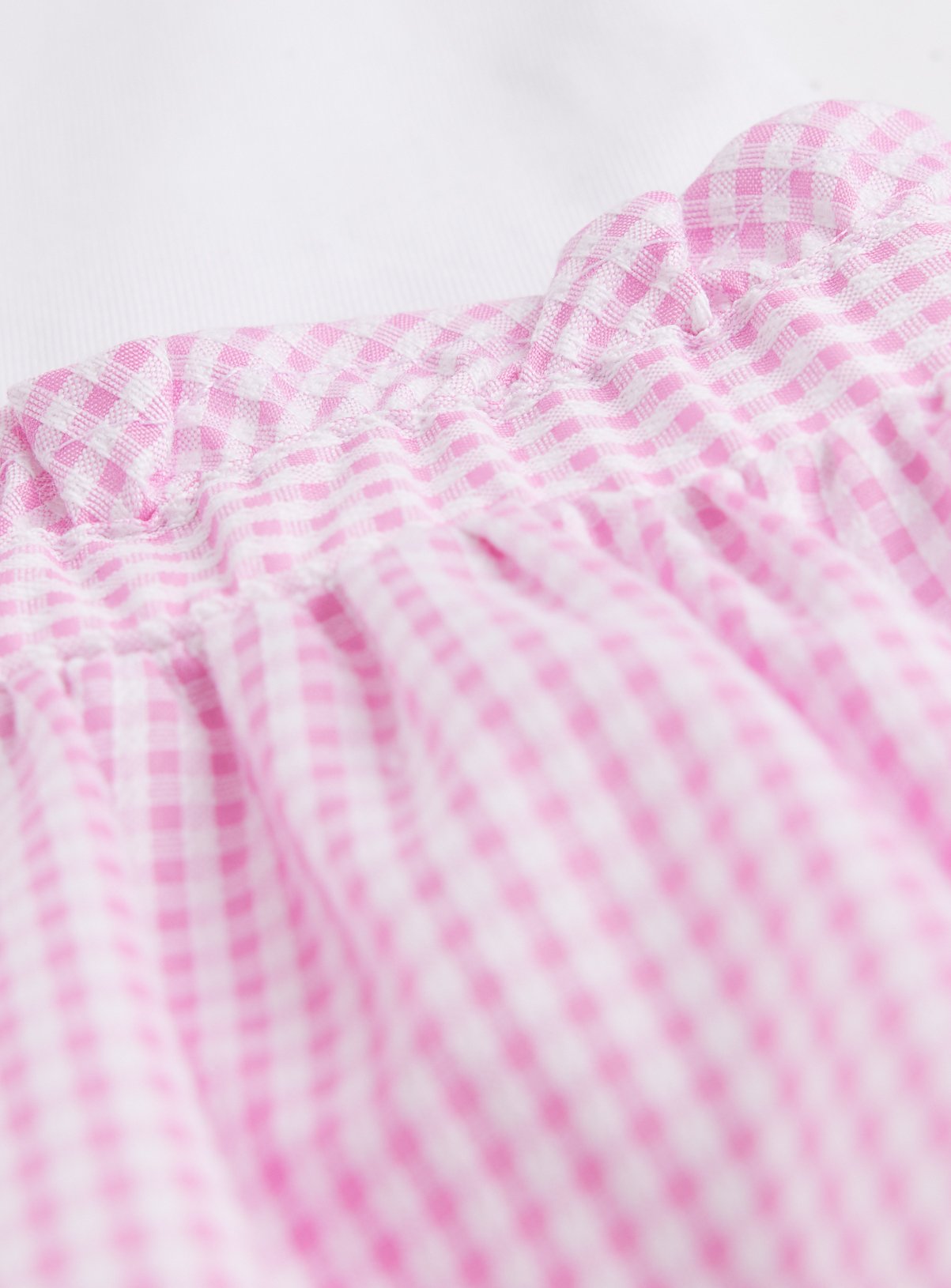 Pink Gingham Cotton Blend Twofer Dress 9 years - Image 3 thumbnail