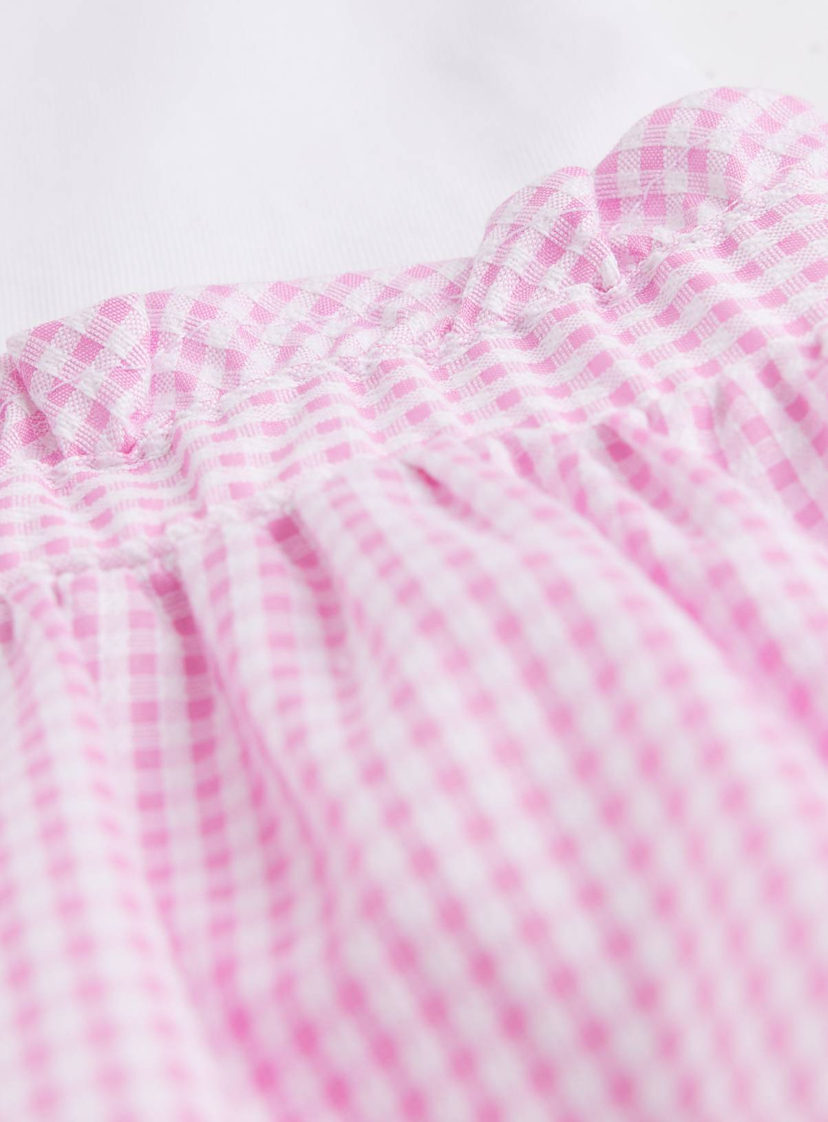 Pink Gingham Cotton Blend Twofer Dress 9 years - Image 3