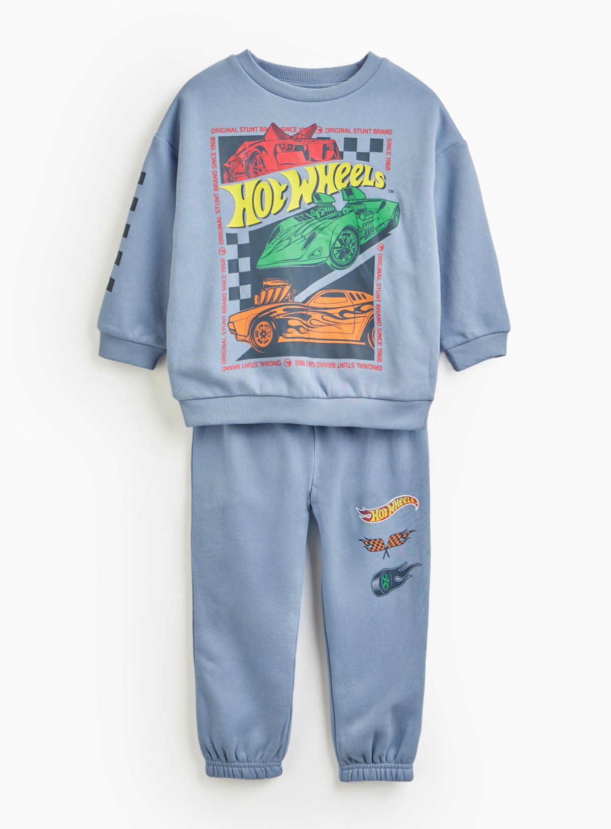 Blue Blue Hot Wheels Sweatshirt & Joggers Set - Hot Wheels by Sainsbury's