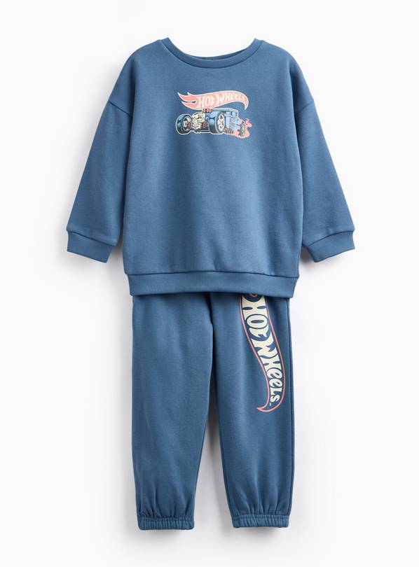 Blue Hot Wheels Sweat & Joggers Set 2-3 years