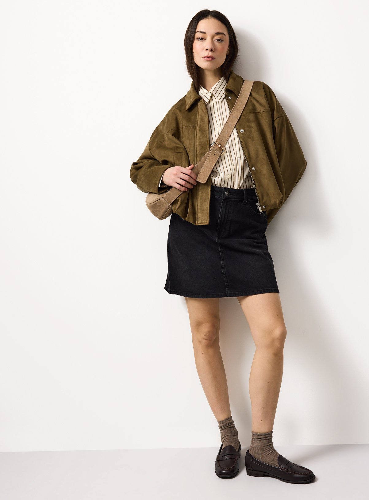 Washed Black Denim Mini Skirt 10 - Image 2 thumbnail